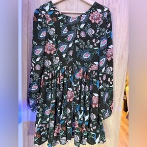 🔚 Sale! Floral Black Dress
